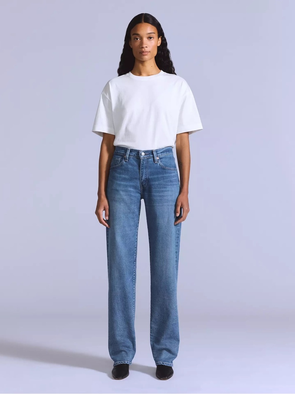 Levi’s boyfriend jeans straight leg medium wash mid rise plus size